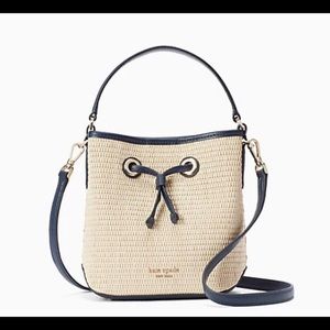 Kate Spade Eva Straw Bucket Bag